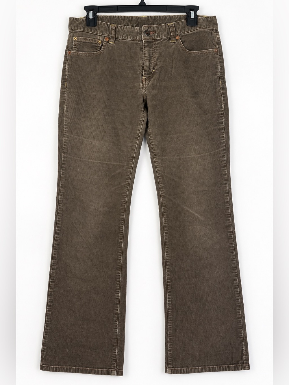 Vintage Y2K Polo Jeans Ralph Lauren Corduroy Flare Pants Brown 8